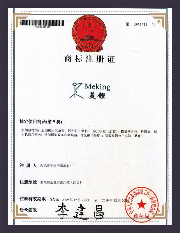 Trademark Registration Certificate