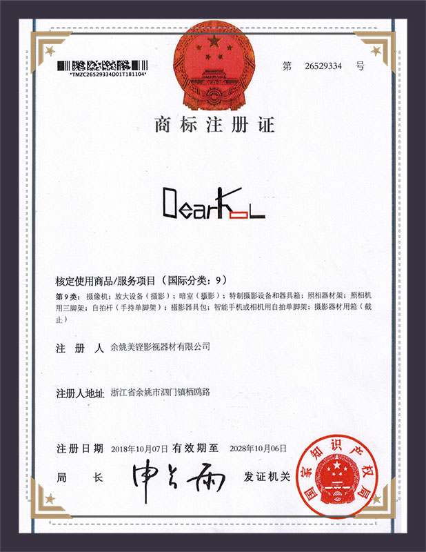 Trademark Registration Certificate